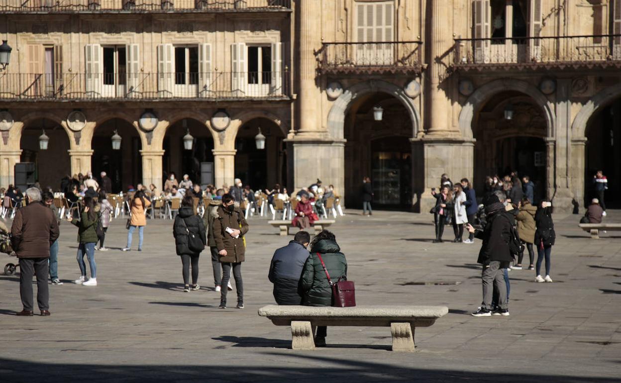 Imagen de archivo de la Plaza Mayor de Salamanca. 