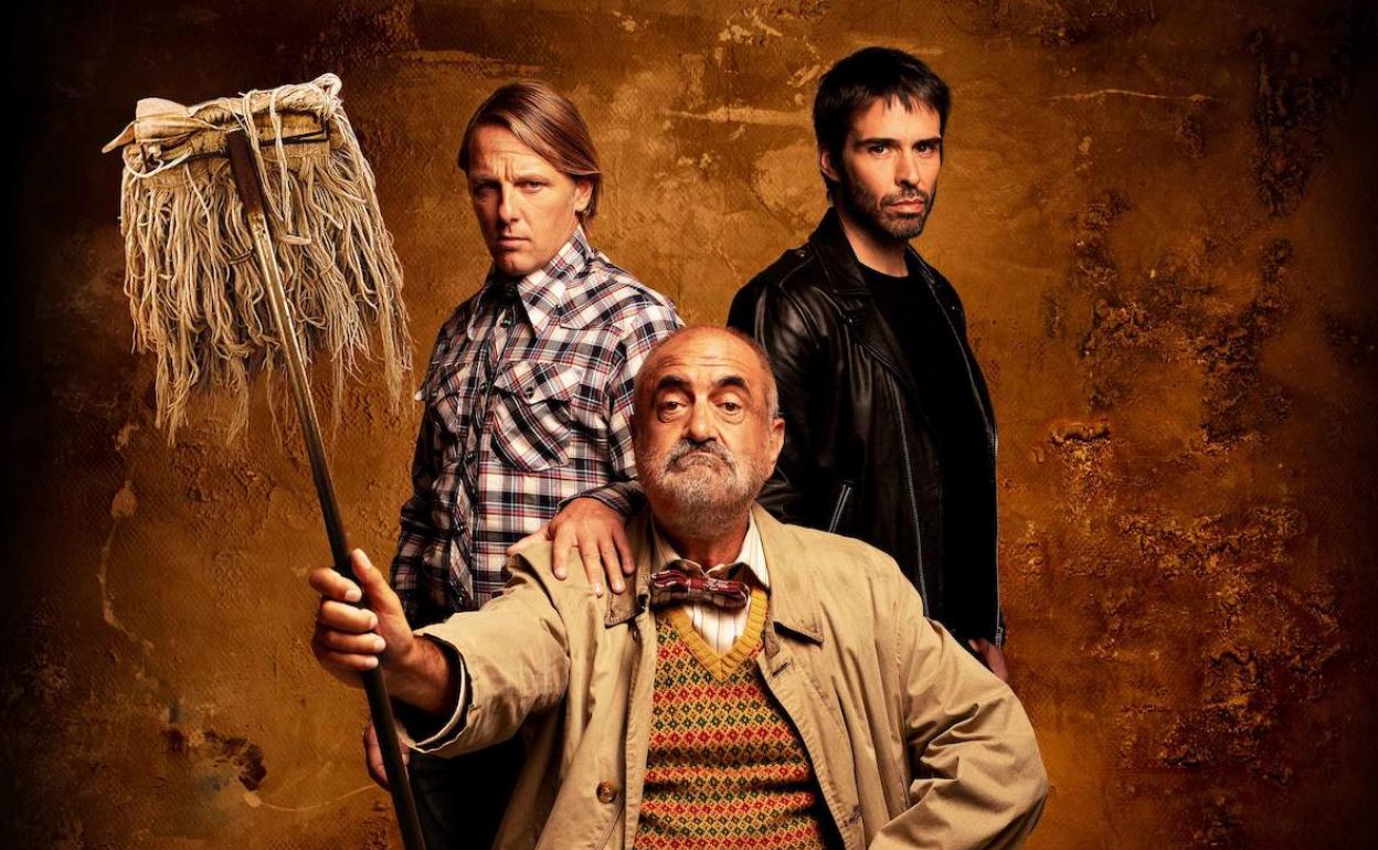 Protagonistas de la obra 'El cuidador', que podrá verse mañana en el Teatro Liceo. 