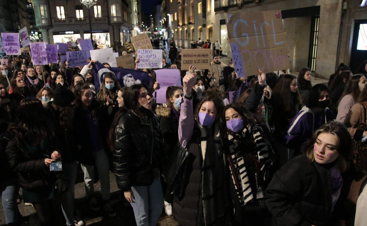 Manifestación por el día de la mujer. 