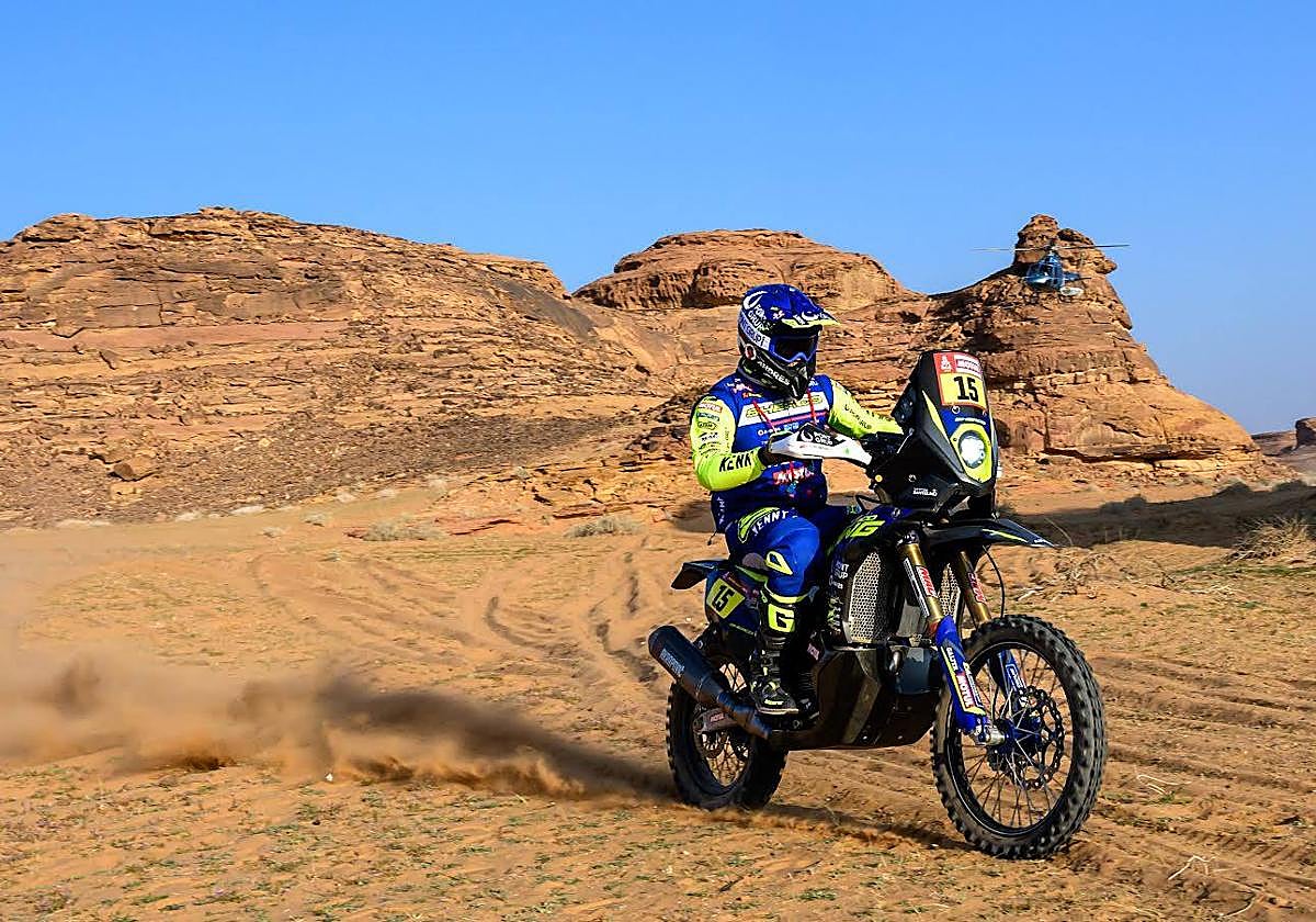 Santolino, durante la primera etapa del Dakar 2024.