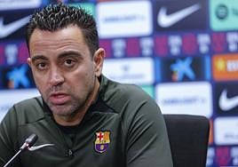 El entrenador del FC Barcelona, en una rueda de prensa.