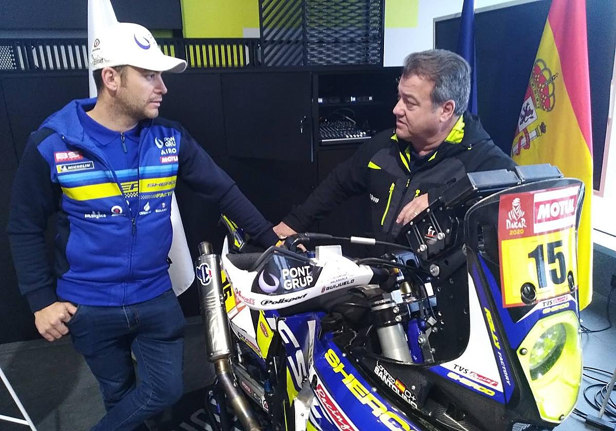 Lorenzo Santolino con el director general de Grupo Andrés, Eduardo Salazar.