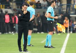 Xavi Hernández, durante la final de la Supercopa de España.