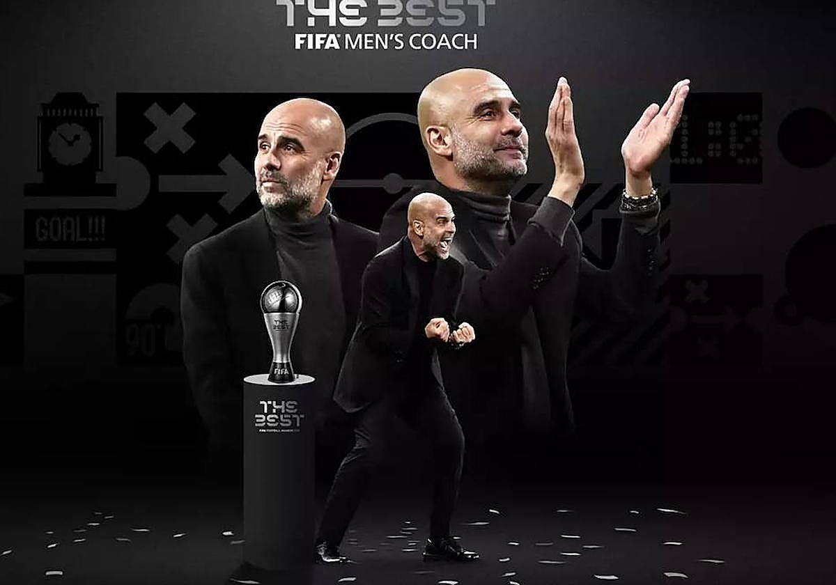 Guardiola, mejor enternador para la FIFA en 2023.