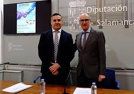 El diputado de Empleo, Antonio Labrador, y el presidente Javier Iglesias.