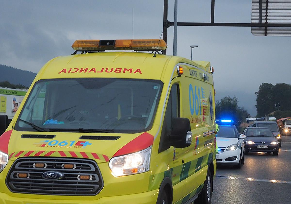 Una ambulancia de imagen de archivo