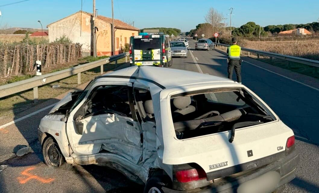 Un fallecido y tres heridas tras la colisión de dos turismos en un stop en Zamora