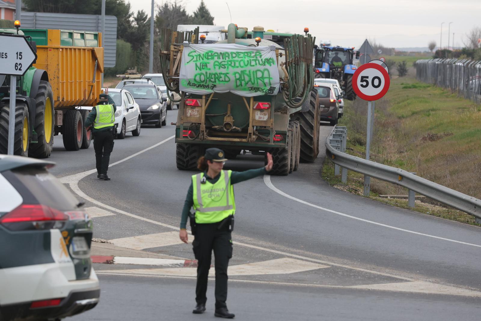 La tractorada de este miércoles en Salamanca, en imágenes