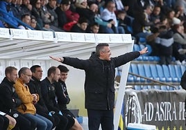 Dani Ponz, este sábado en el estadio de El Toralín