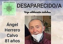 Solicitan colaboración ciudadana para mantener activa la búsqueda de Ángel Herrero