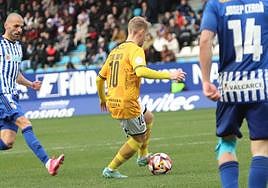 Dani Nieto, ante la Ponferradina.