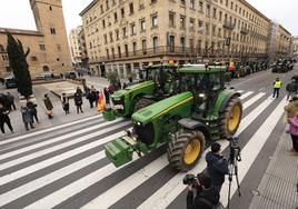 Tractorada por las calles de Salamanca
