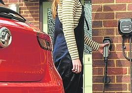 Un cargador en una vivienda particular.