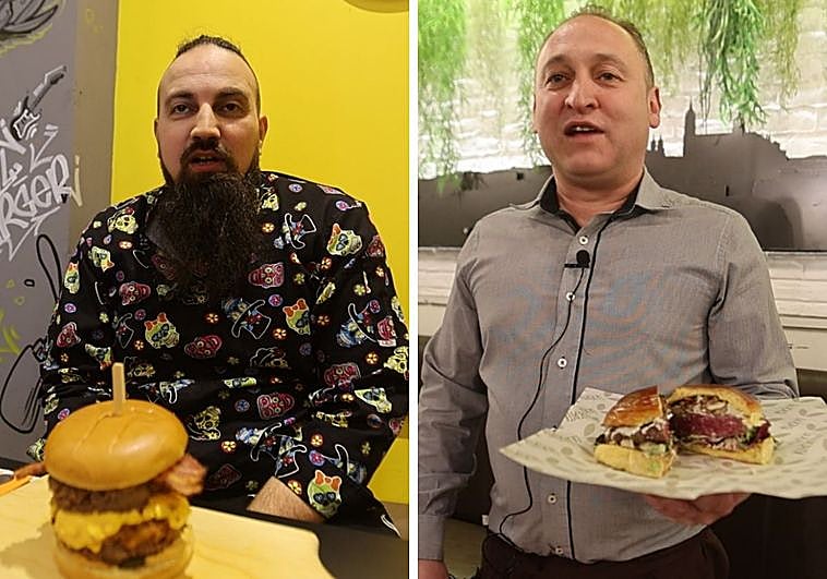 Los restaurantes Angus Deli (izda) y La Pepita Burger Bar (dcha) presentan sus hamburguesas.