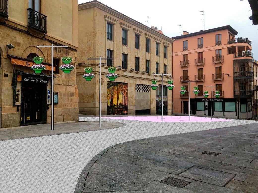 Imagen después - Salamanca acaba la peatonalización del centro gastando diez veces más en granito que en zonas verdes