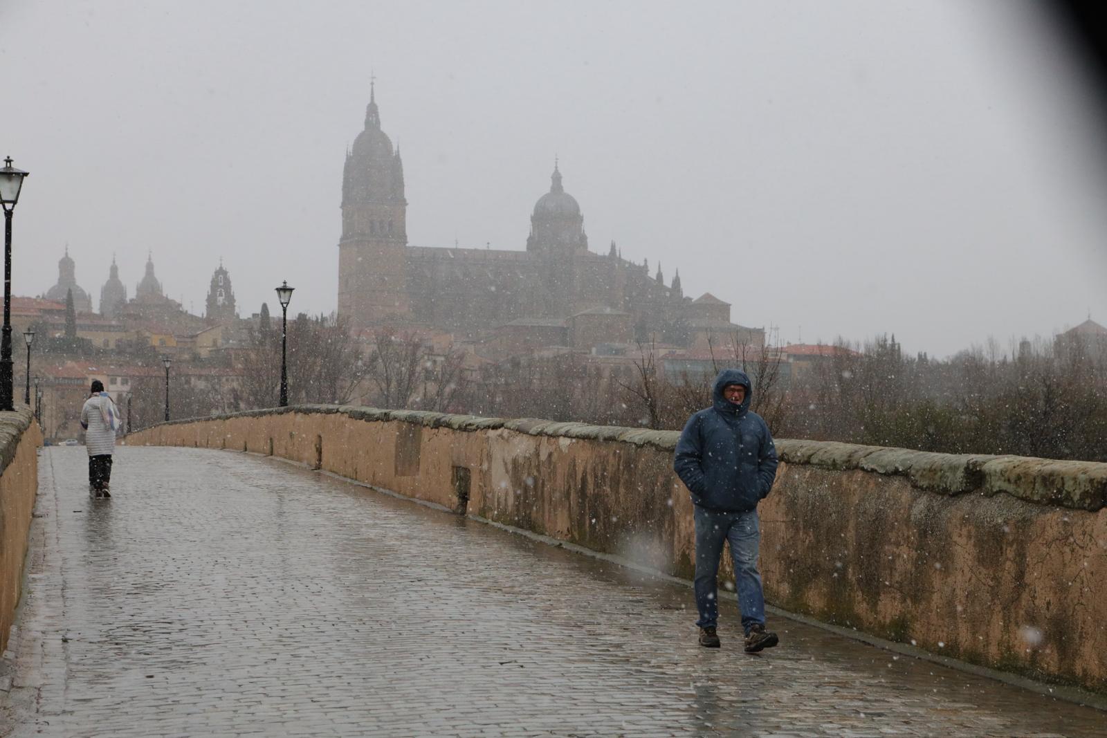 La nieve tiñe de blanco Salamanca