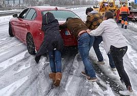 Así ha sido el corte de la A-66 en Salamanca entre Sorihuela y Vallejera de Riofrío