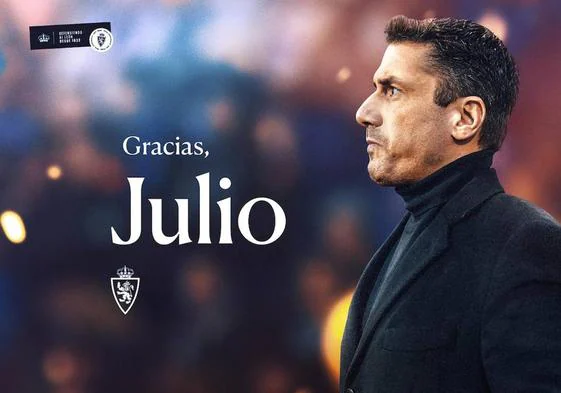 El Real Zaragoza despide al técnico salmantino Julio Velázquez