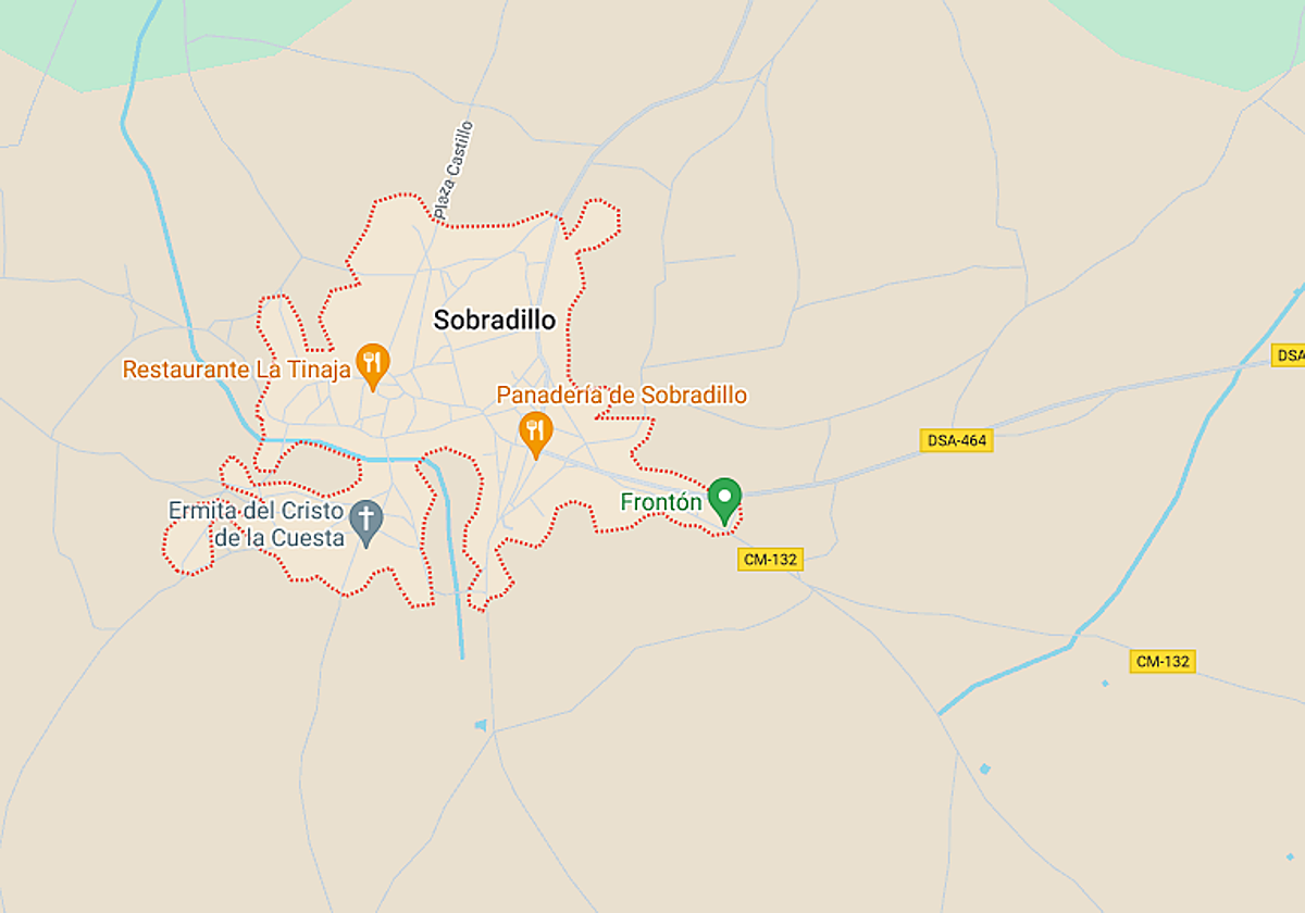 Recorte de Google Maps de uno de los municipios que entra dentro de la lista de pueblos con nombres graciosos.