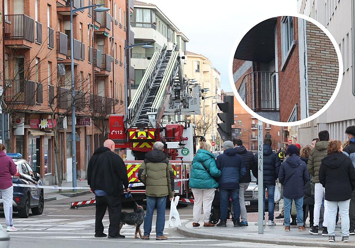 El temporal de viento hace temer un derrumbe de un edificio en Príncipe de Vergara