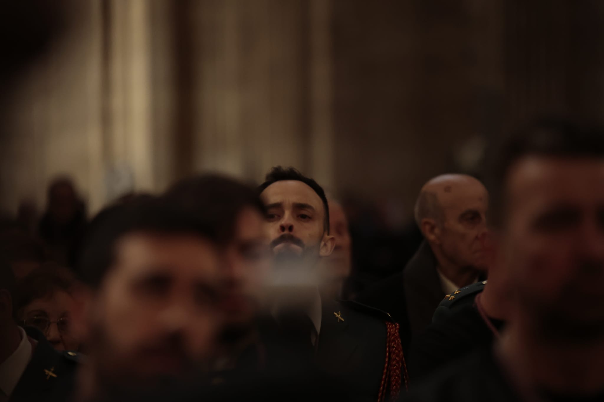 La Hermandad de Jesús Flagelado celebra un Vía Crucis en el interior de la Clerecía