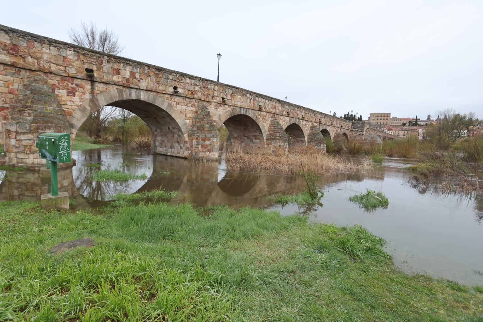 Crecida del Tormes por las lluvias y nevadas