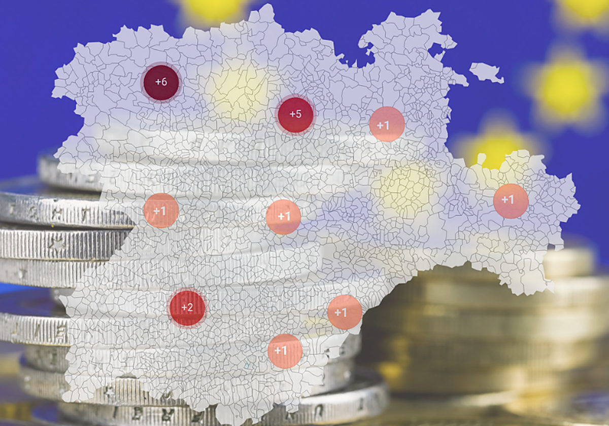 El mapa con los 'proyectos emblemáticos' de Castilla y León.