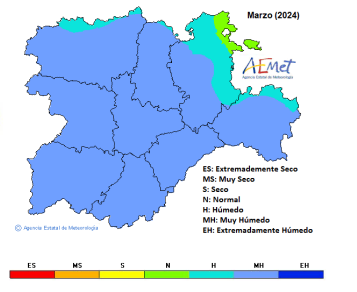 Precipitación acumulada en Castilla y León