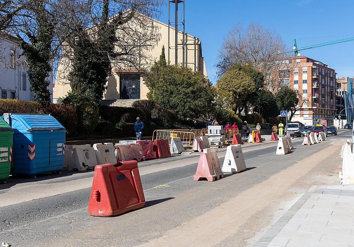 Imagen de la situación que presentaban las obras hace unos días.