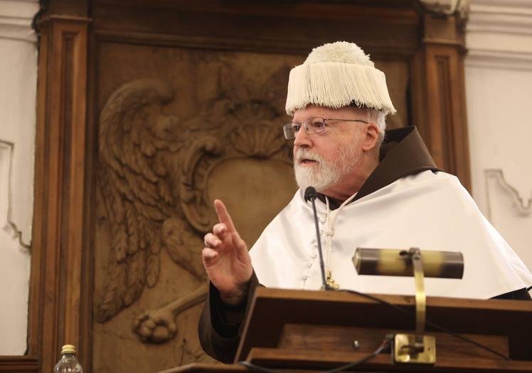 El cardenal Seán Patrick O'Malley, OFMCap, en su Discurso de Gracias.