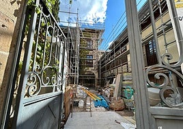 Estado de la obra este mismo lunes.