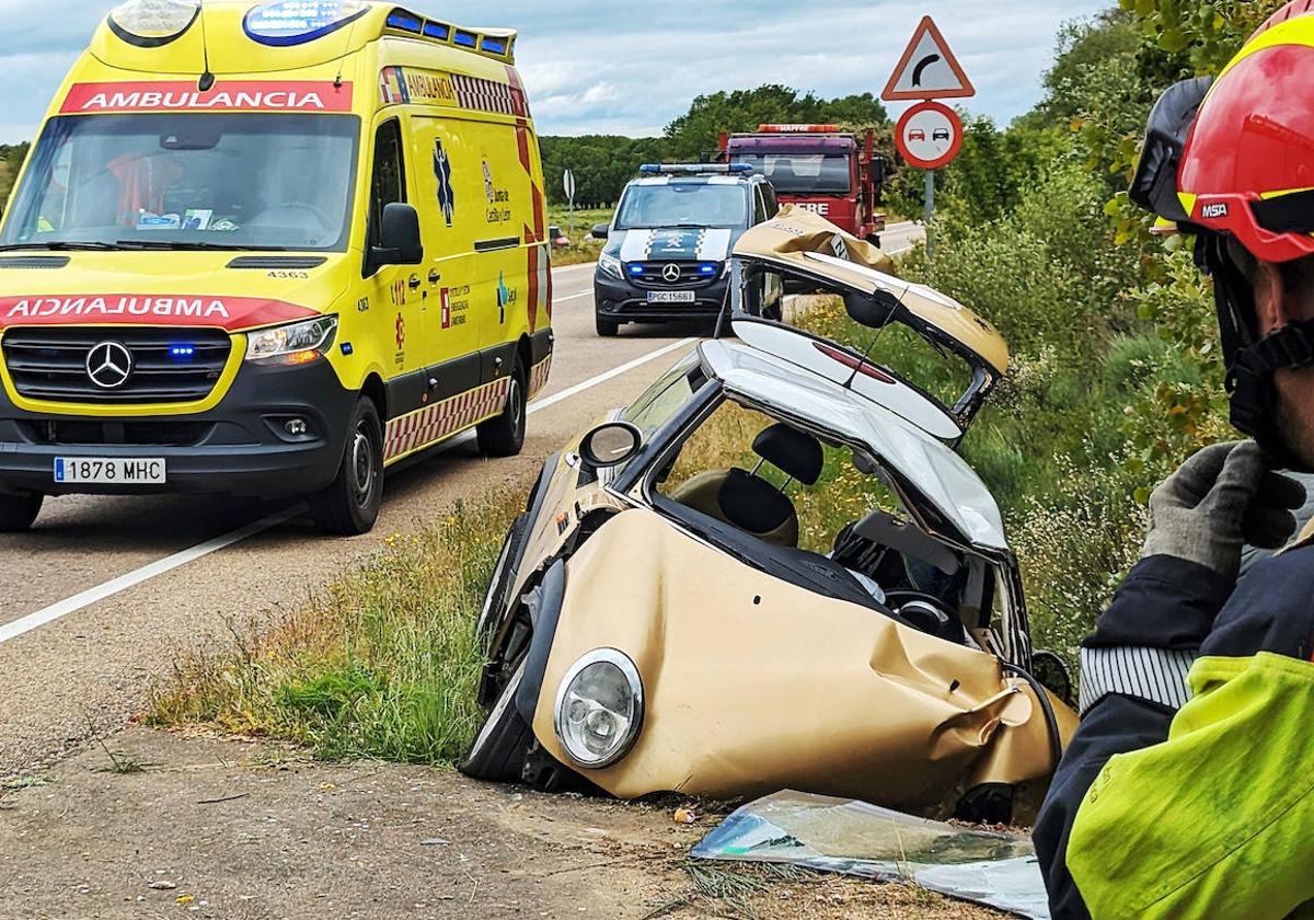 Imagen del accidente en el que falleció la mujer.