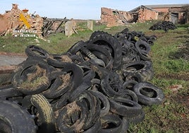 Vertido de neumáticos usados