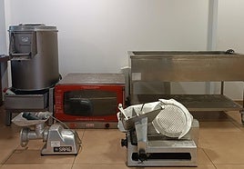 Imagen de la maquinaria sustraida en la empresa.