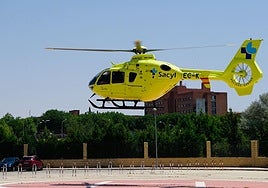 Helicóptero del Sacyl en Salamanca.