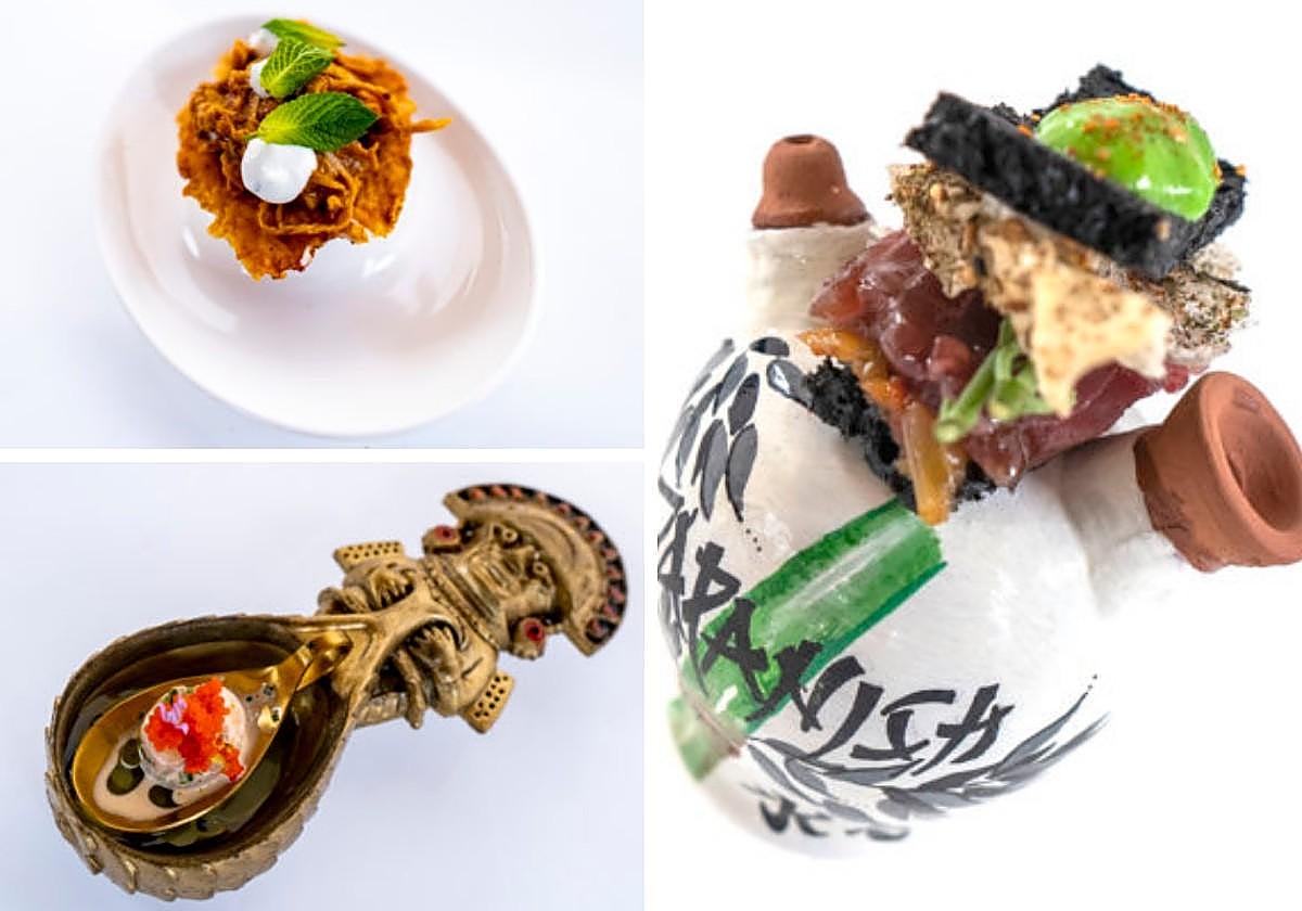 Los tres primeros premios del concurso de Tapas y Pinchos de Castilla y León del pasado año.