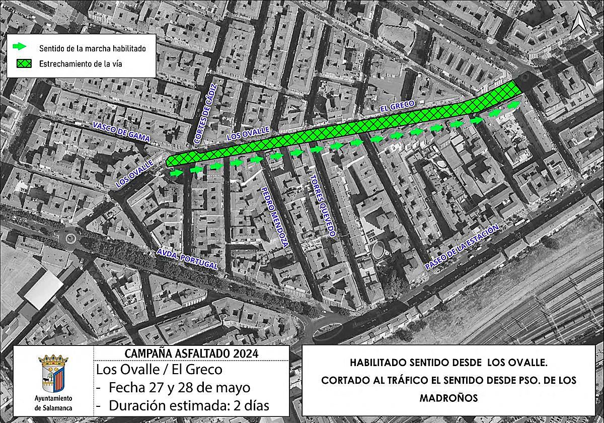 Cortes en las calles Los Ovalle y El Greco