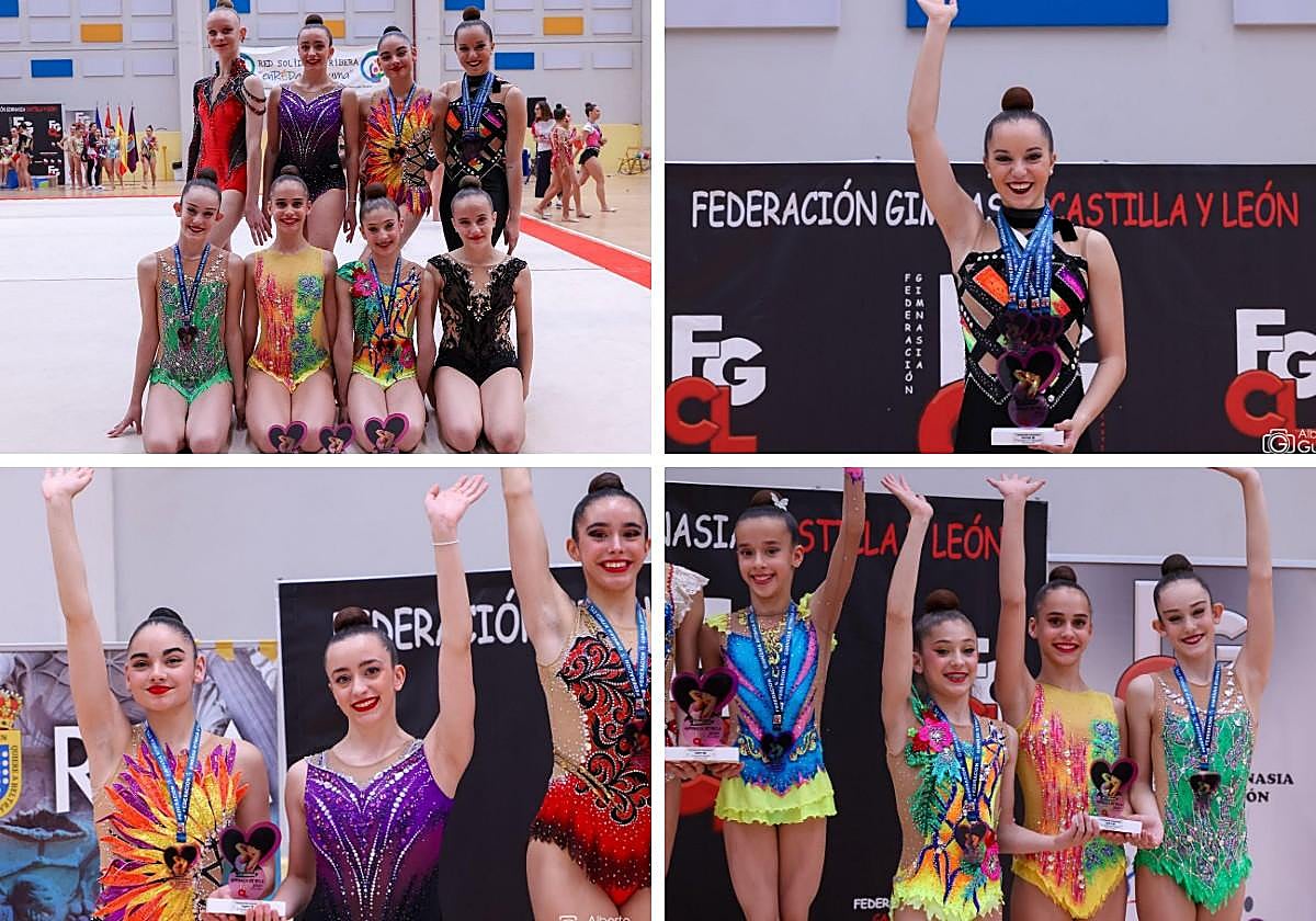 Componentes del Rítmica Salamanca en el Autonómico.