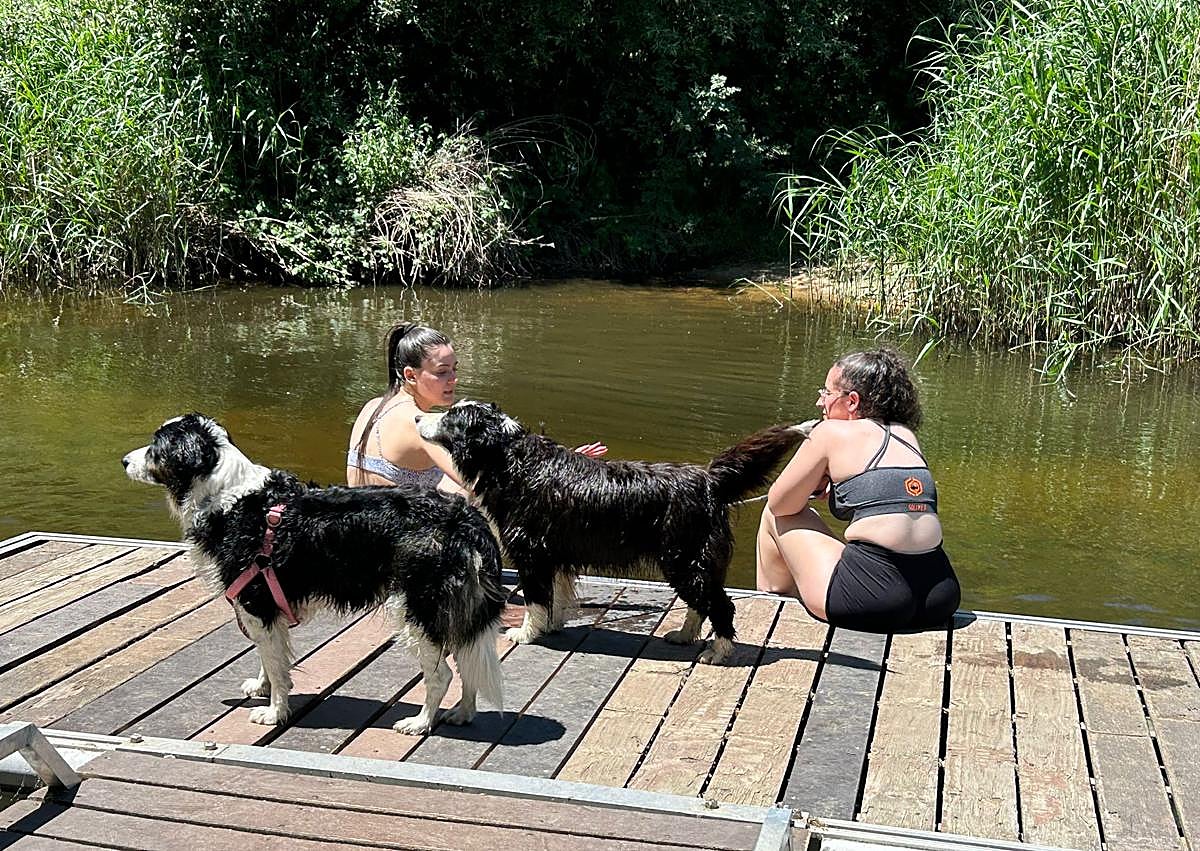 Imagen secundaria 1 - La zona del club de piragüismo en La Aldehuela o el pantalán junto a Mirat, zonas para disfrutar del agua bajo la prohibición en toda la ribera del Tormes.
