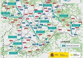 Mapa de actuaciones previstas.