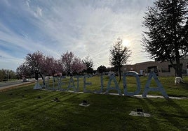 Entrada al pueblo de Aldeatejada en Salamanca.