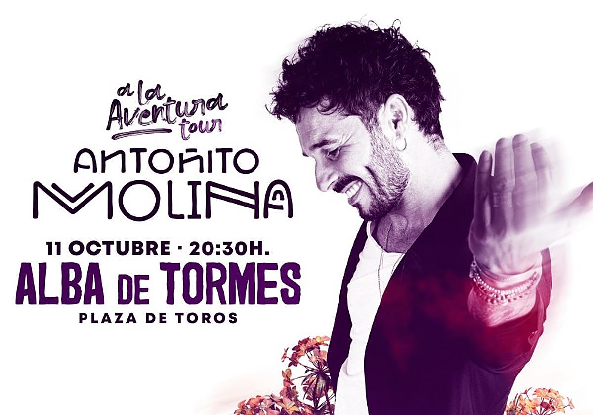 Cartel del concierto de Antoñito Molina en Alba.