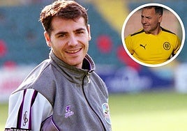 Martín Vellisca, en una foto en su etapa en la UD Salamanca y a la derecha, en la actualidad.