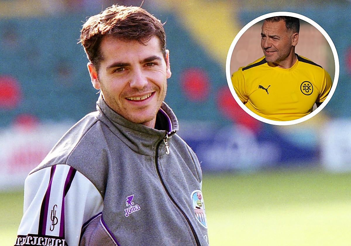 Martín Vellisca, en una foto en su etapa en la UD Salamanca y a la derecha, en la actualidad.