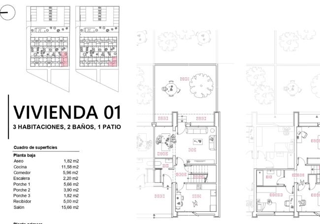 Plano de las viviendas.