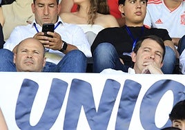 Mañueco, en el centro, y a la izquierda, Lovato en el palco.