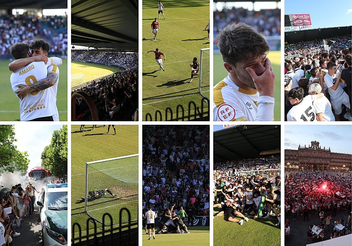 En imágenes, los 10 momentos clave del ascenso del Salamanca CF UDS