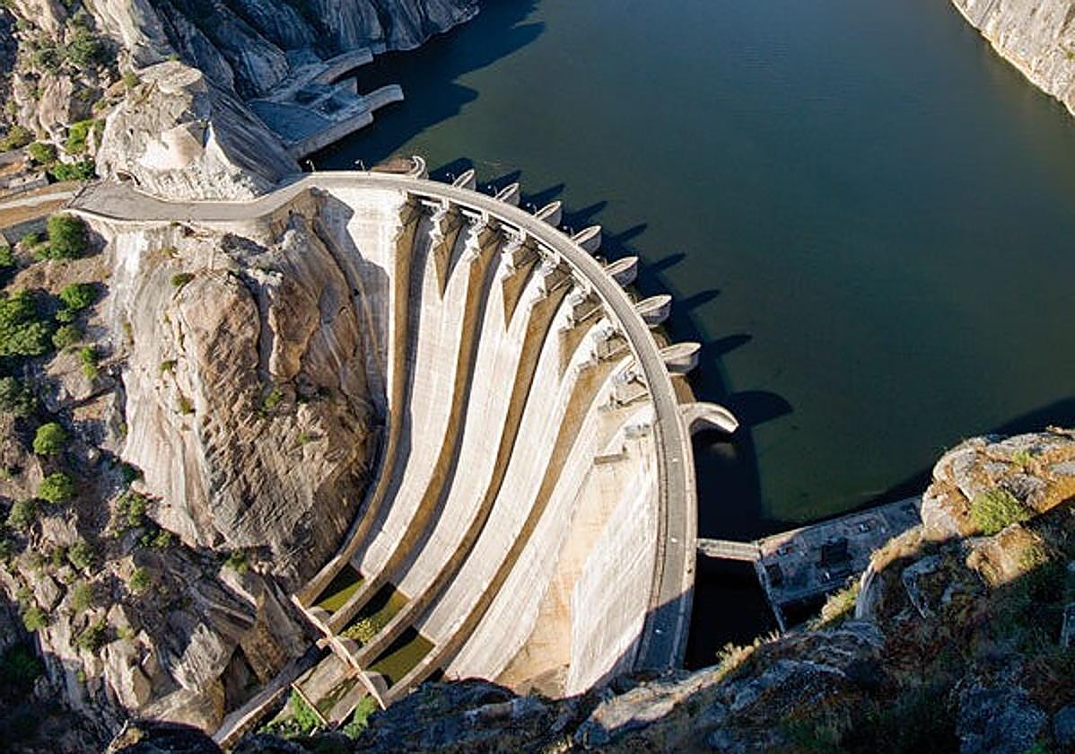 Vista aérea de la presa