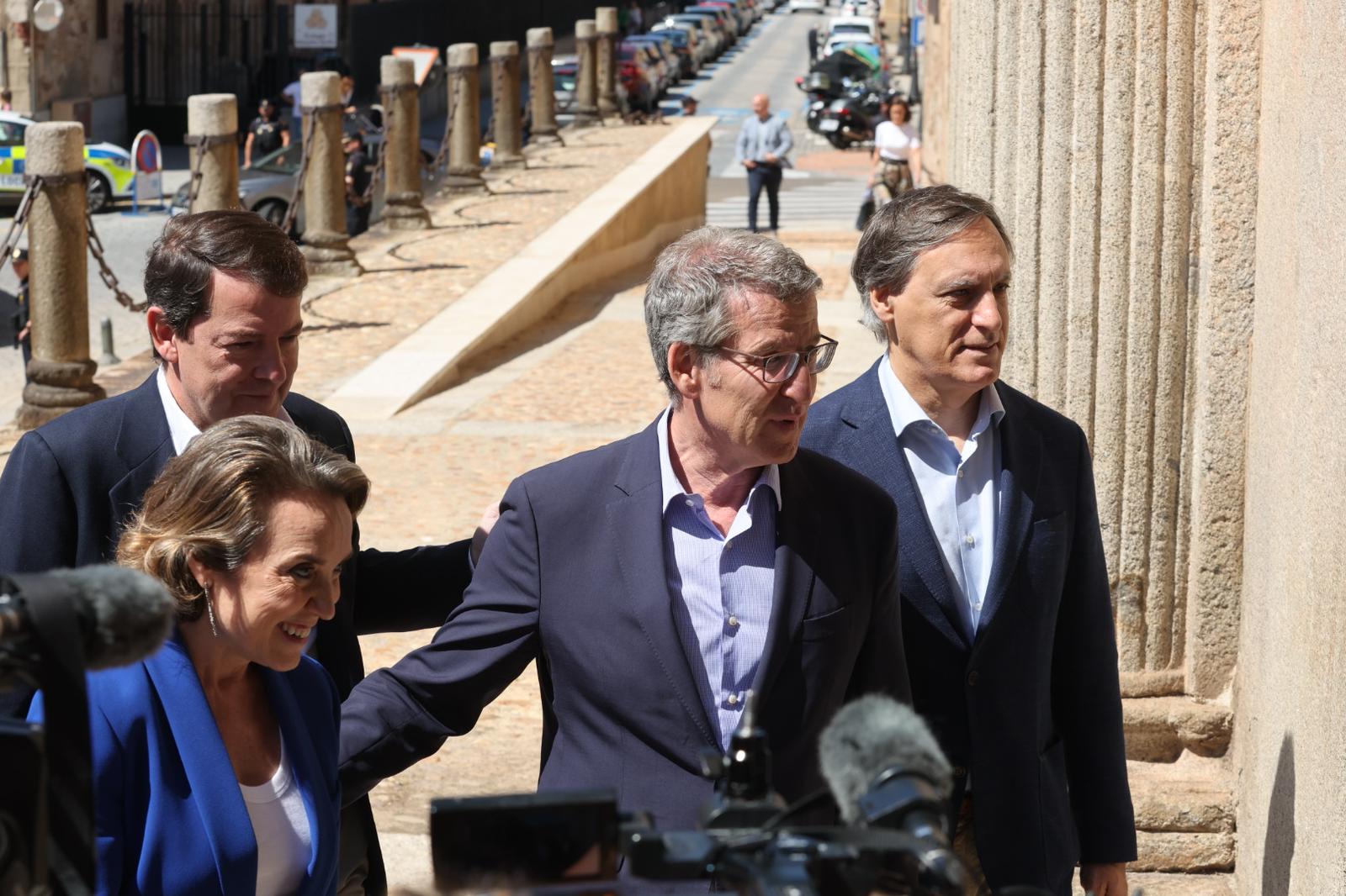 De Mañueco a Feijóo pasando por Ayuso: la reunión del PP en Salamanca