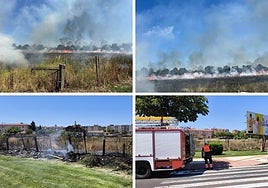 El incendio ocurrido en el descampado al final del Camino de las Aguas